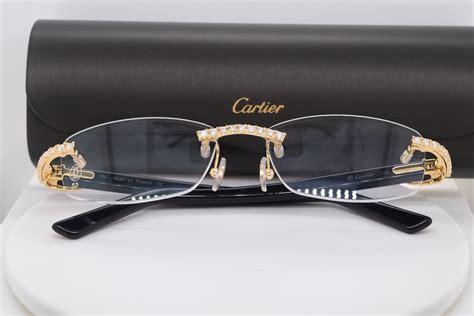 cartier diamond glasses|vintage cartier glasses with diamonds.